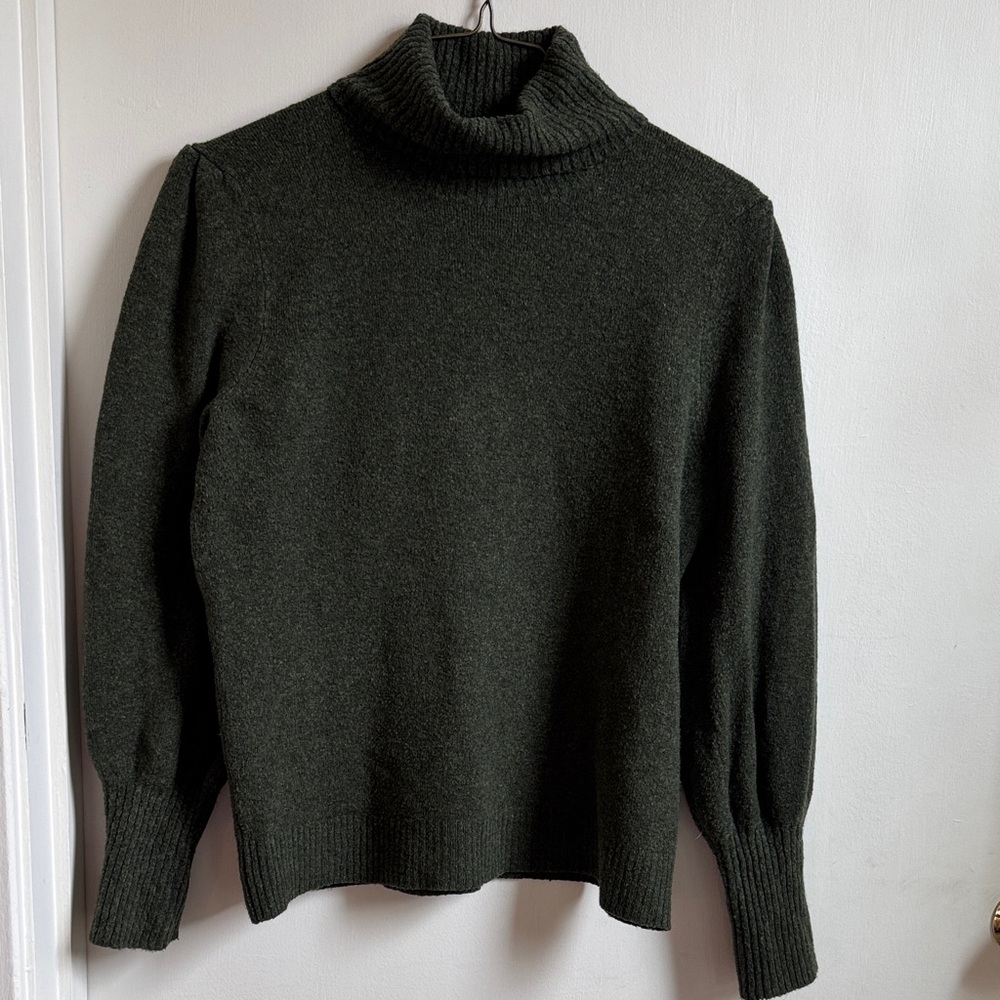 J. Crew Forest Green Turtleneck Sweater